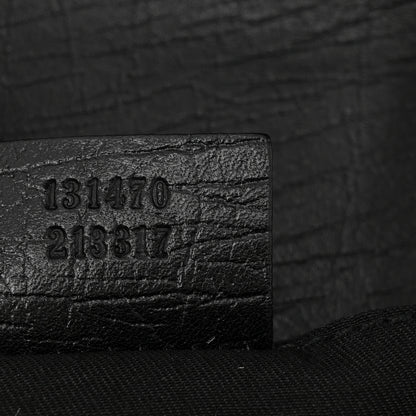 Gucci Monogram Web Horsebit Chain Clutch Black 7 of 11