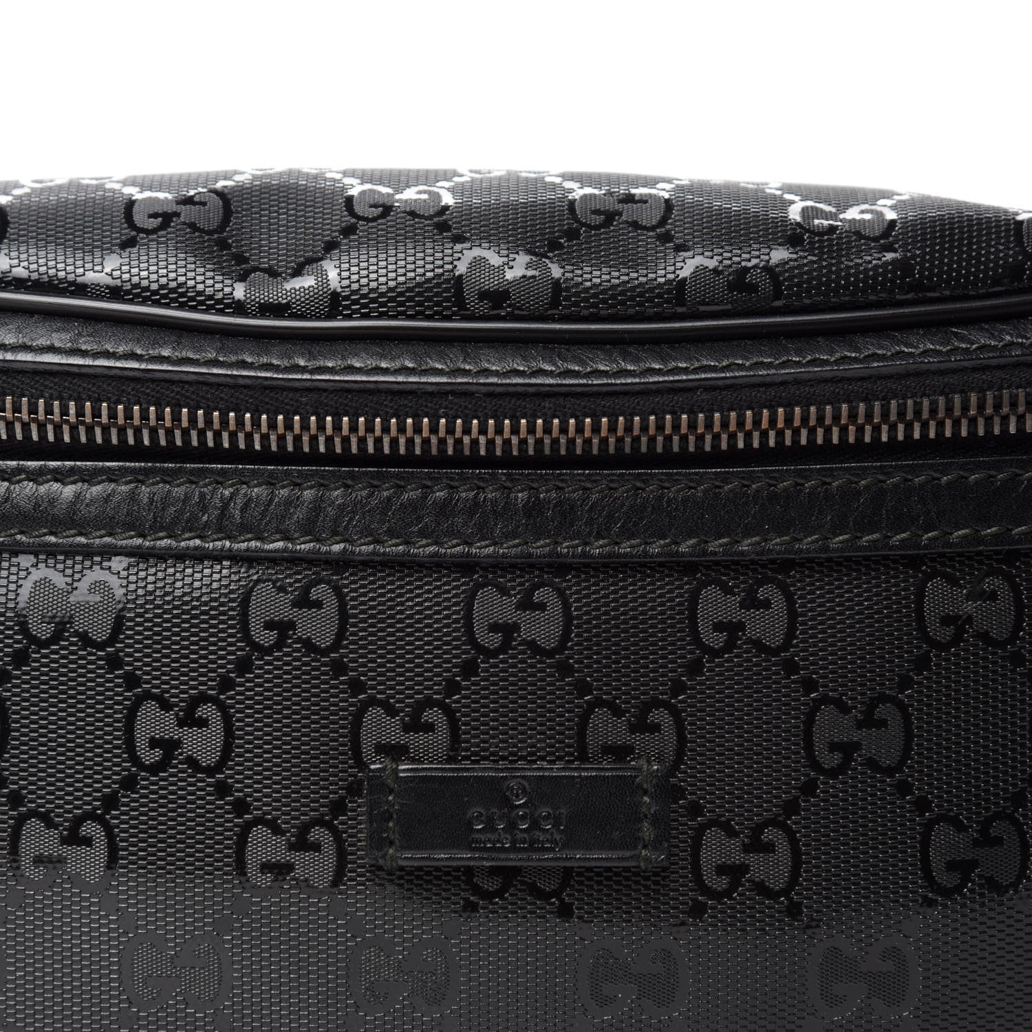 Gucci Imprime Monogram Belt Bag Black 10 of 10