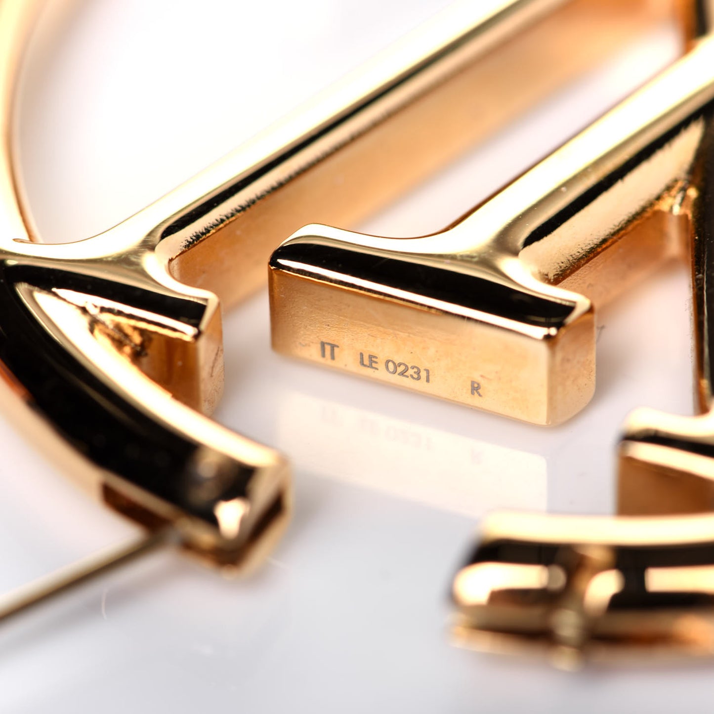 Metal Louise Hoop Earrings Gold