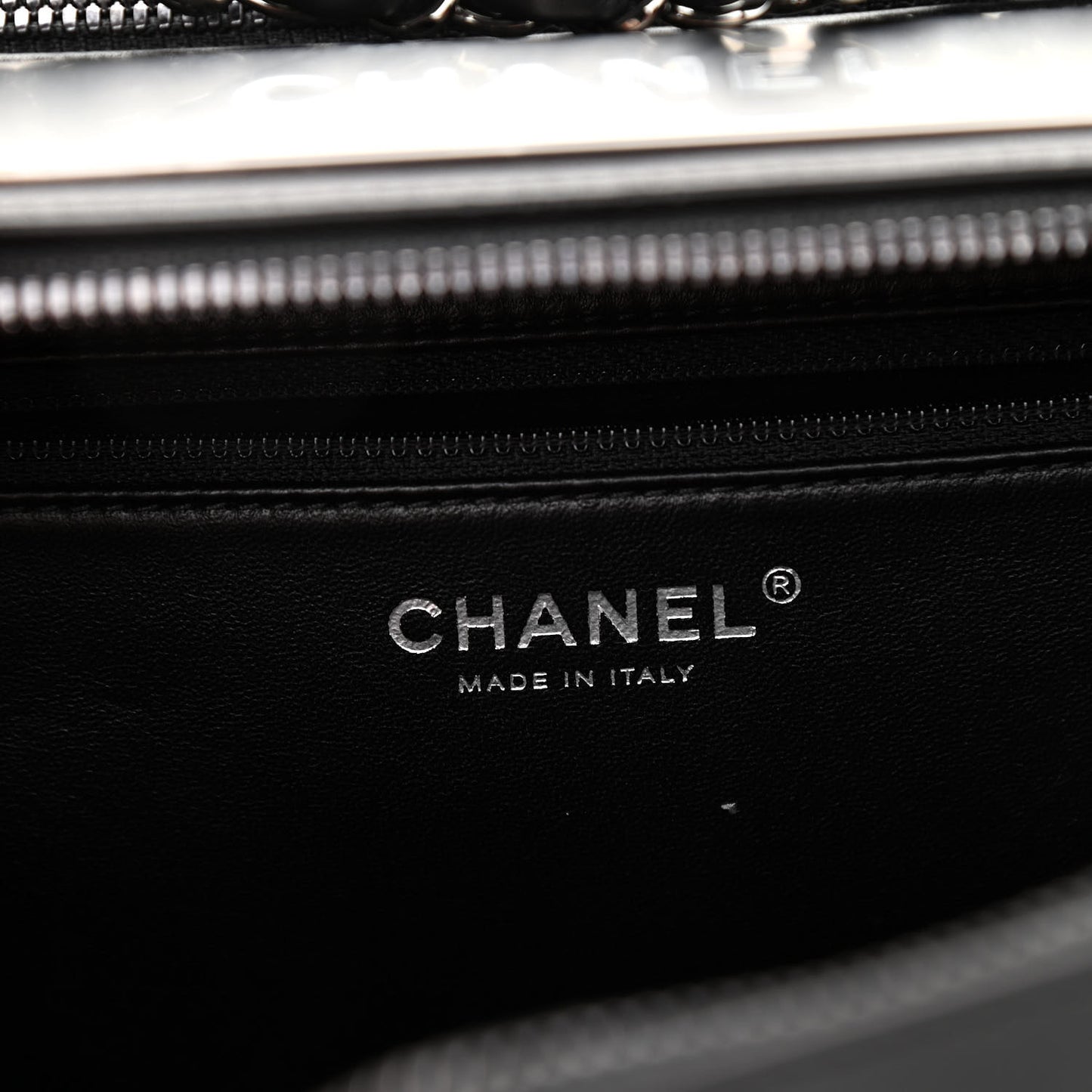 Calfskin Small Trendy CC Bowling Bag Black