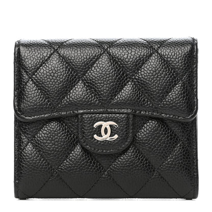 Chanel Caviar Quilted Compact Flap Wallet Black 1 of 7