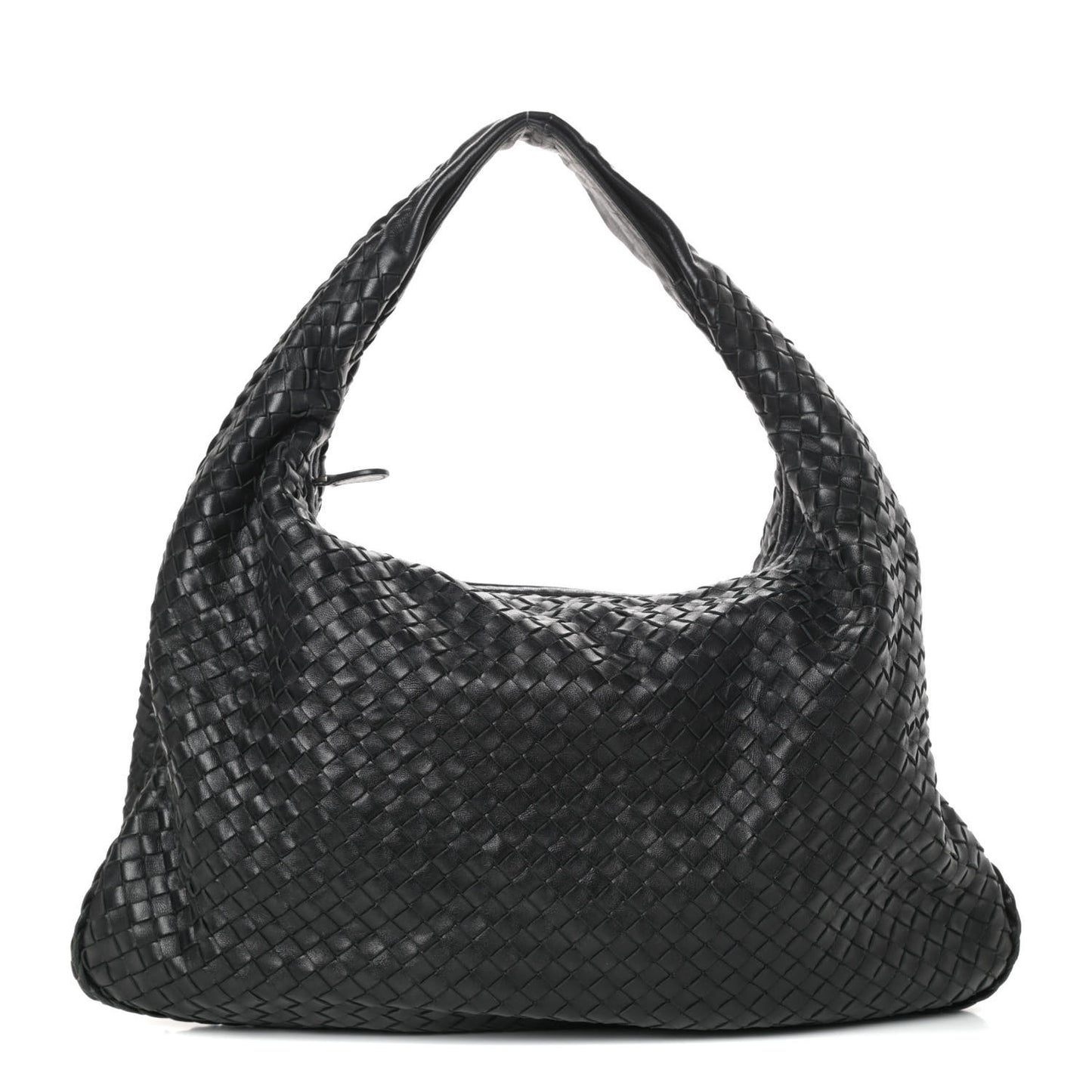 Nappa Intrecciato Large Veneta Hobo Black