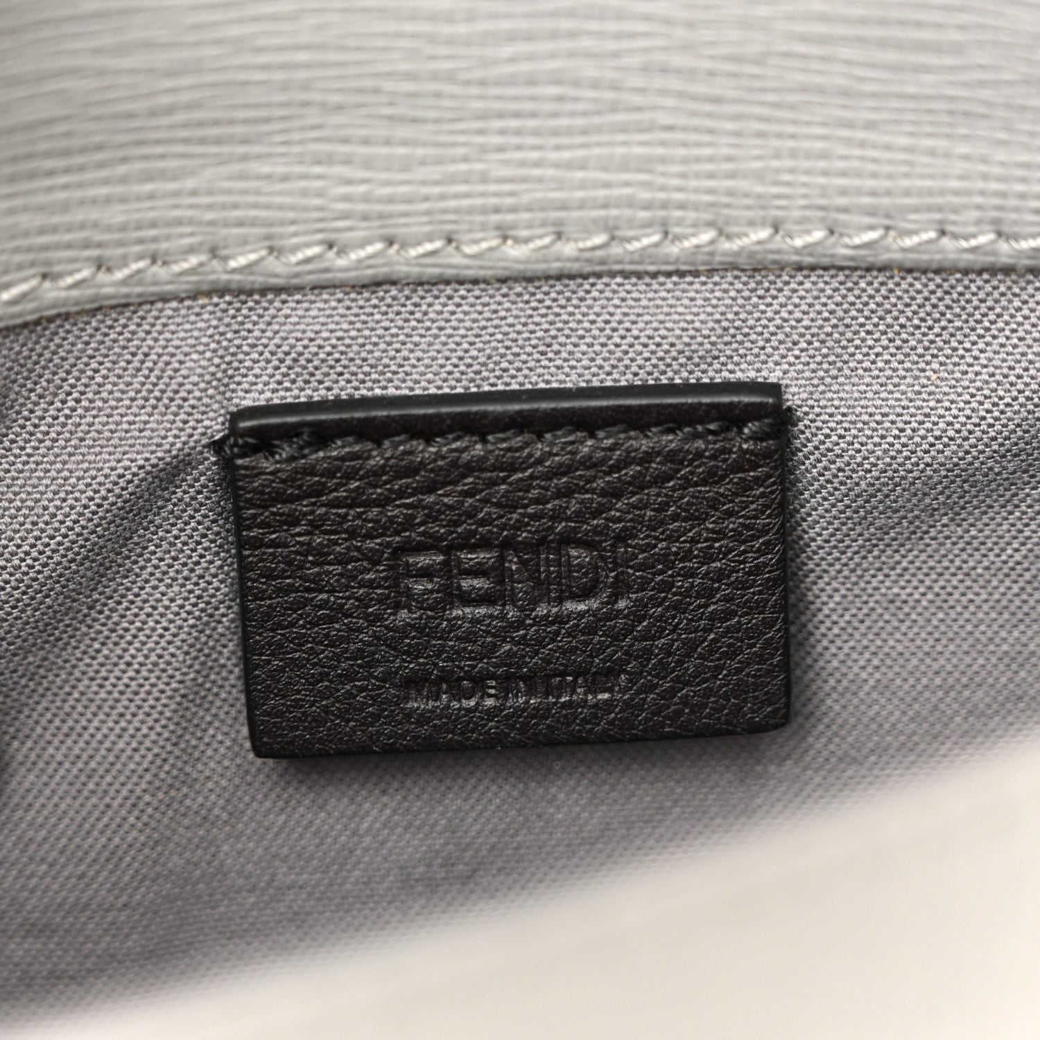 Fendi Vitello Elite Monster Eyes Studded Tube Wallet on Chain Grey Powder Cuoio Bubblegum 6 of 13