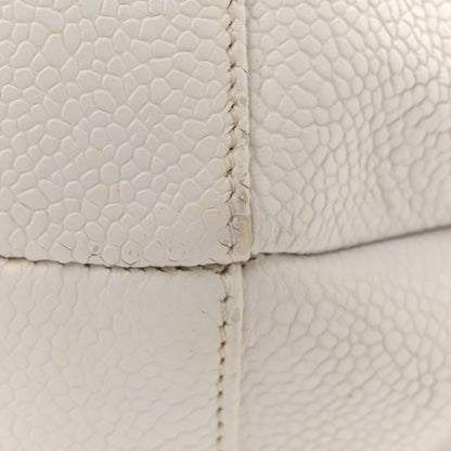 Chanel Caviar CC Shoulder Bag White 12 of 20