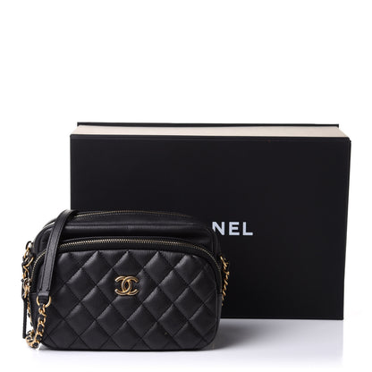 Chanel Calfskin Quilted Day Trips Camera Case Black 11 of 11