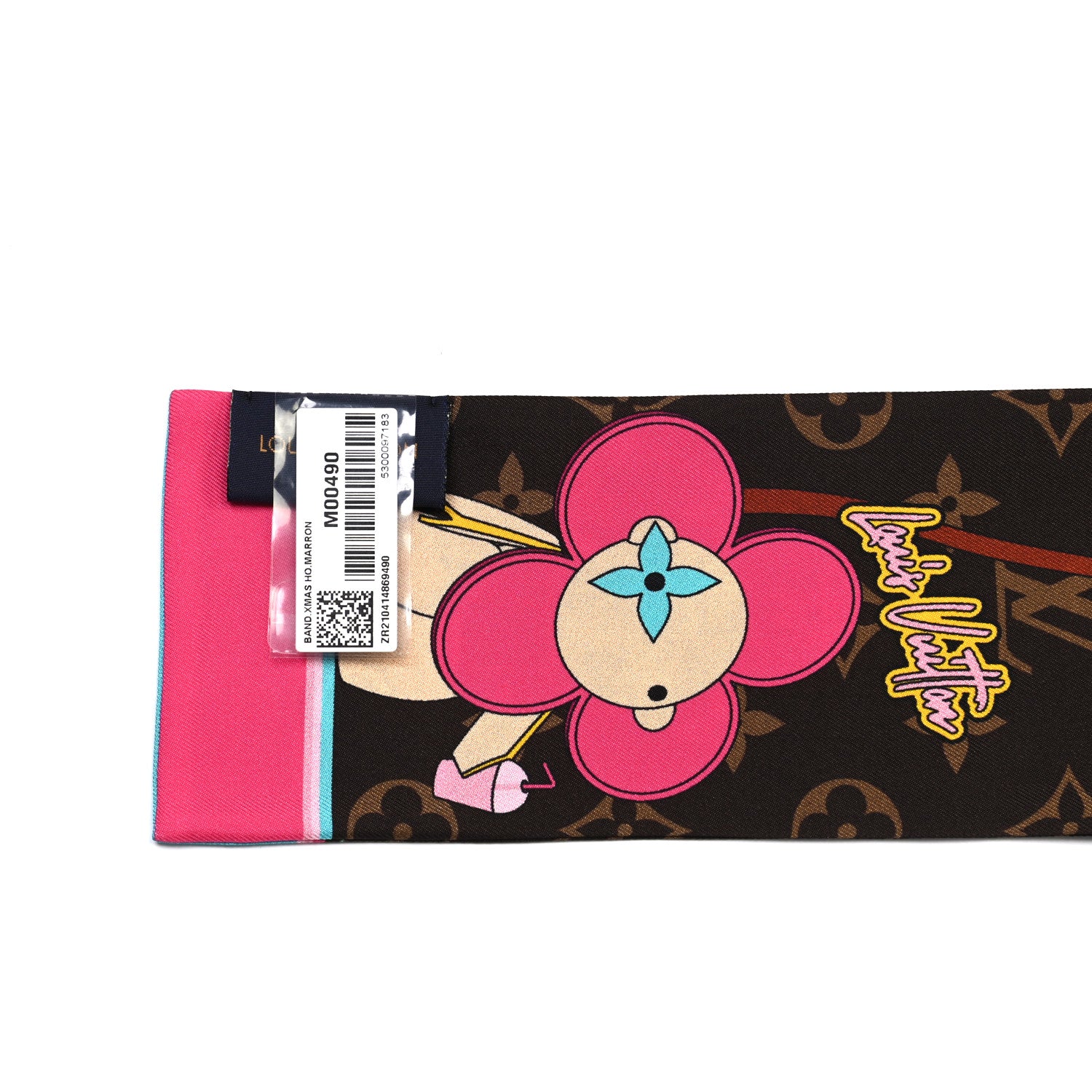 Louis Vuitton Silk Monogram 2021 Hollywood Christmas Animation Bandeau Marron 3 of 3