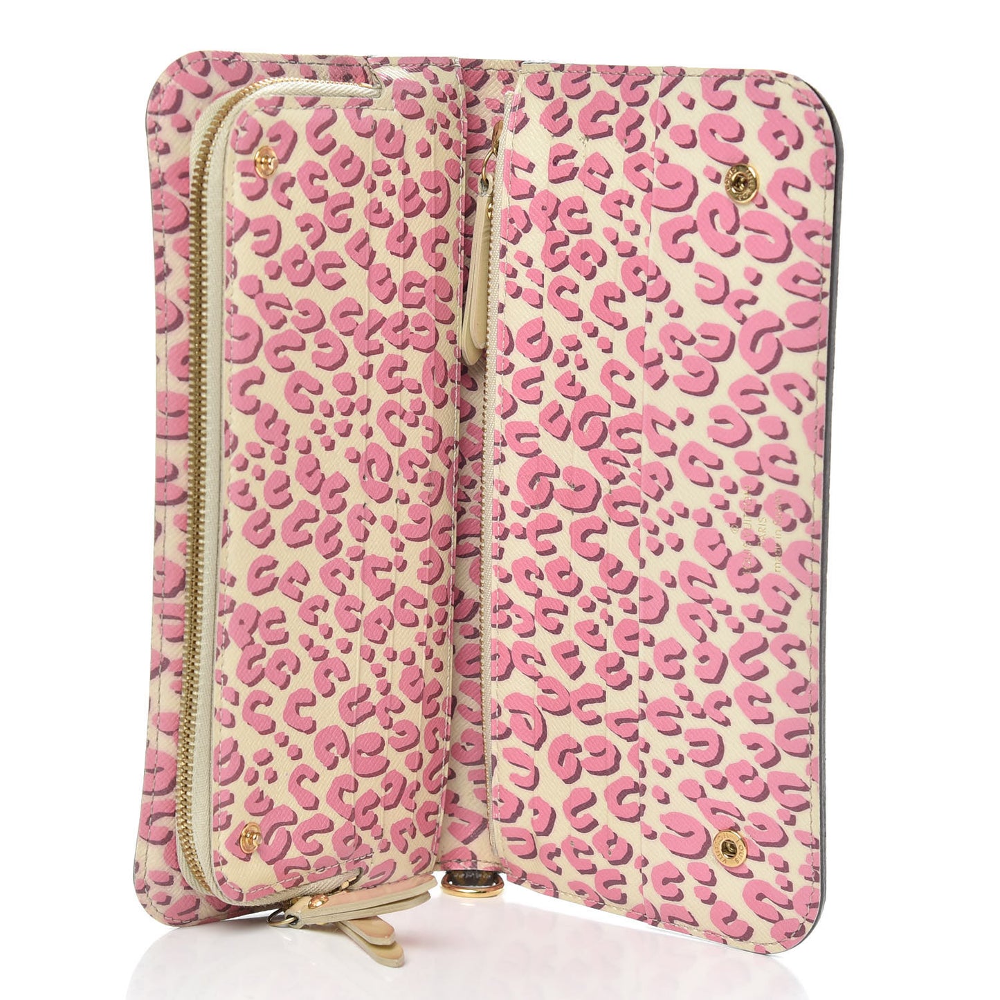 Monogram Leopard Insolite Wallet Blanc Corail