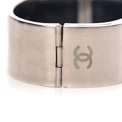 Chanel Metal Pearl CC Cuff Silver 9 of 16
