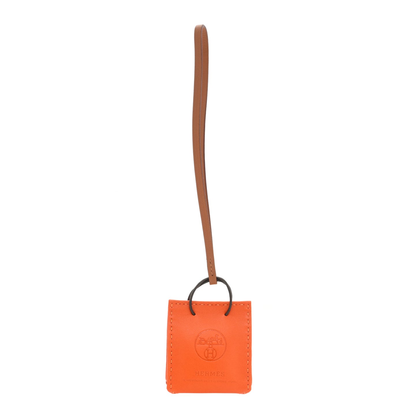 Milo Lambskin Swift Shopping Bag Charm Feu Gold