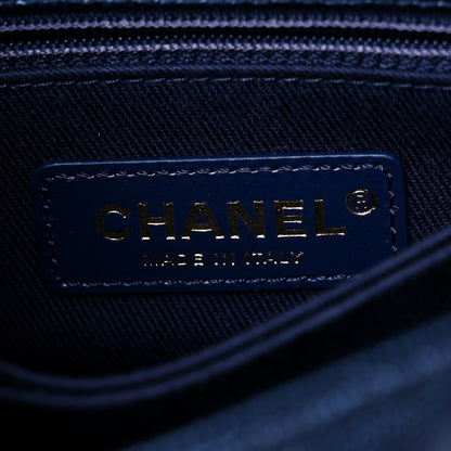 Chanel Iridescent Caviar Quilted Extra Mini Coco Handle Flap Dark Blue 5 of 9