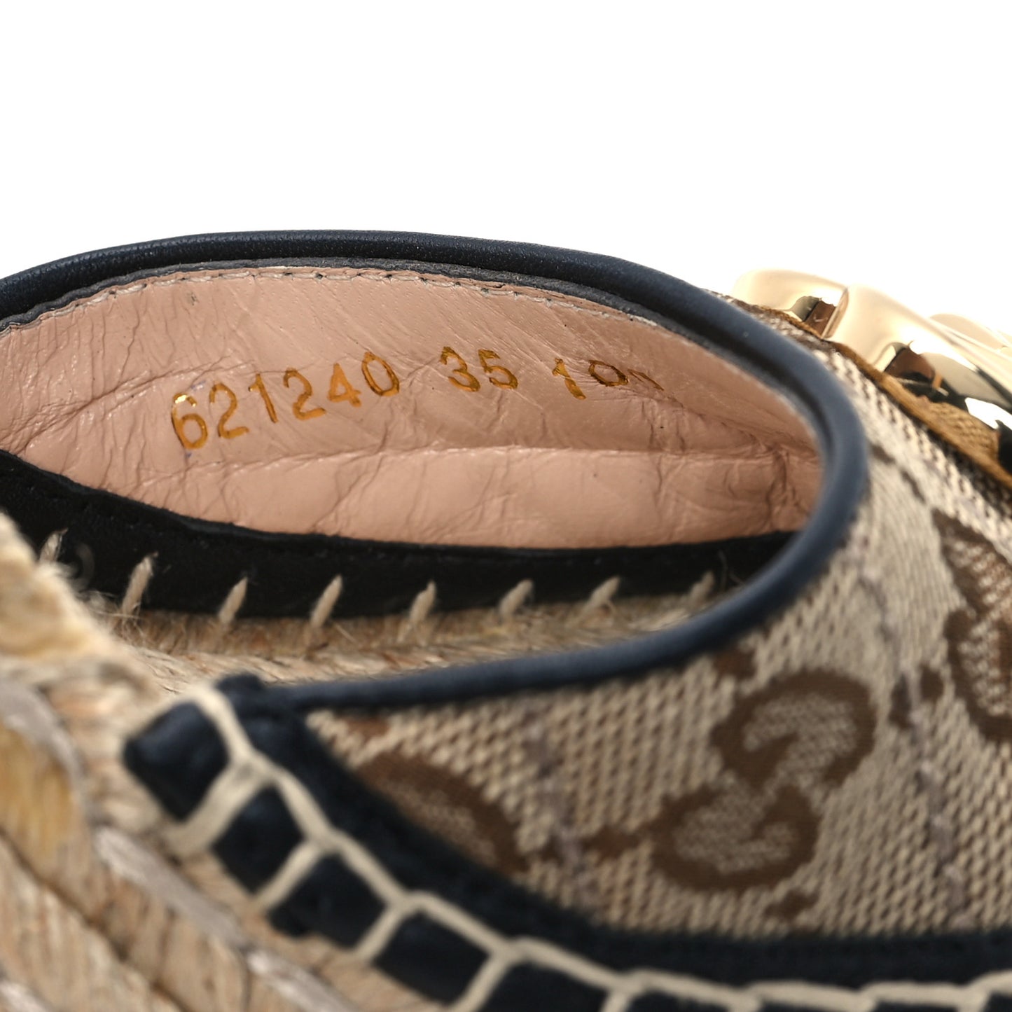 Monogram Matelasse GG Marmont Ankle Wrap Platform 35/120mm Espadrille Wedges 35 Beige Ebony Black Sand Storm