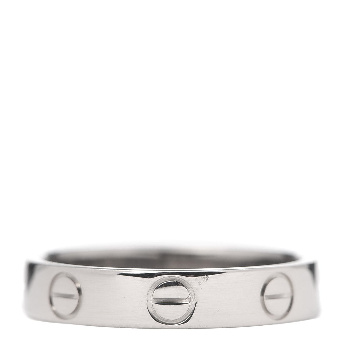 18K White Gold 3.5mm LOVE Wedding Band Ring 49 4.75