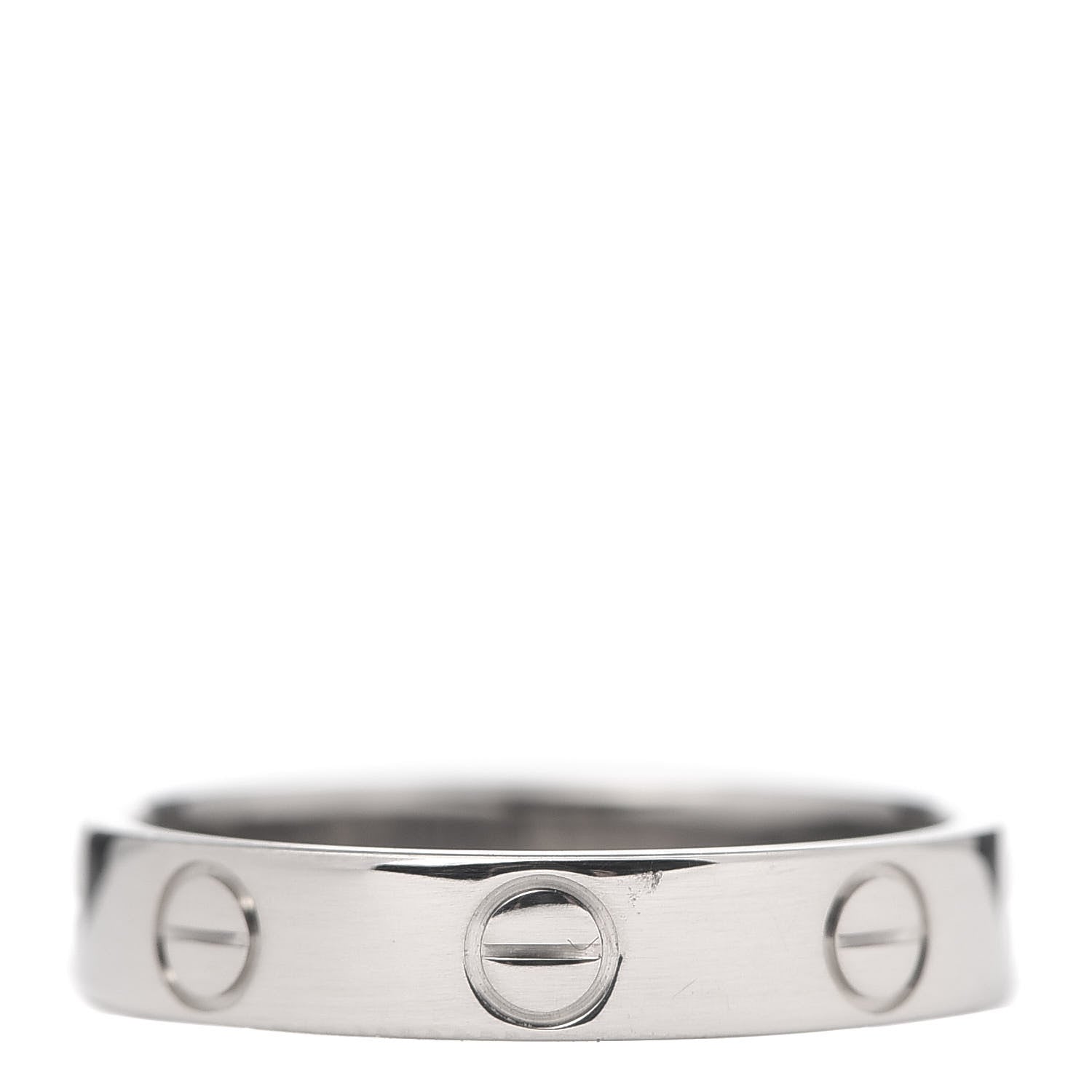 Cartier 18K White Gold 3.5mm LOVE Wedding Band Ring 49 4.75 1 of 4