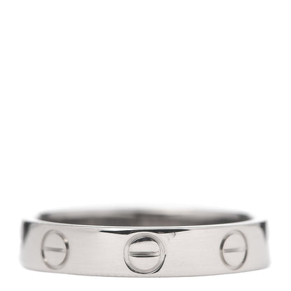 Cartier 18K White Gold 3.5mm LOVE Wedding Band Ring 49 4.75 1 of 4