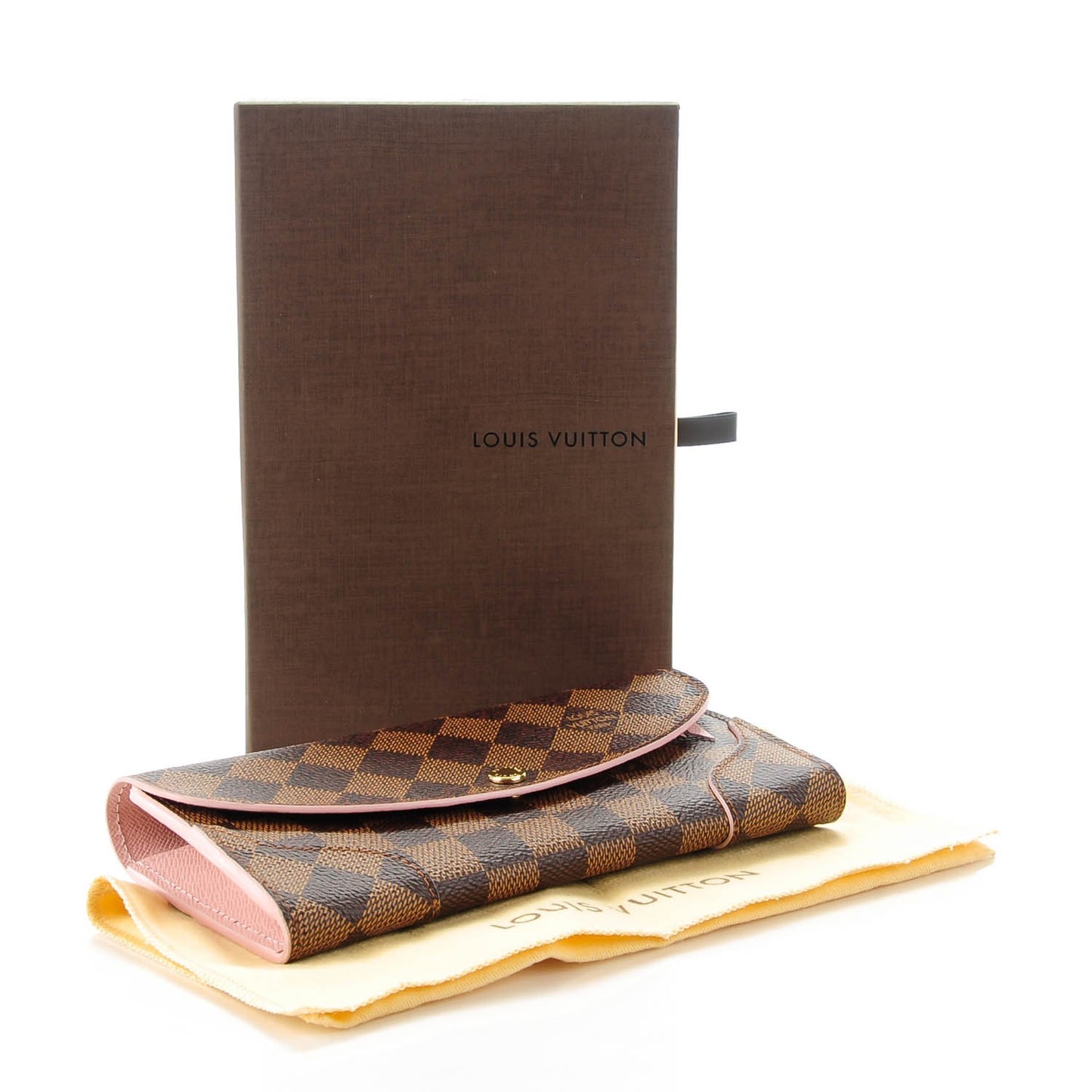 Damier Ebene Caissa Wallet Rose Ballerine