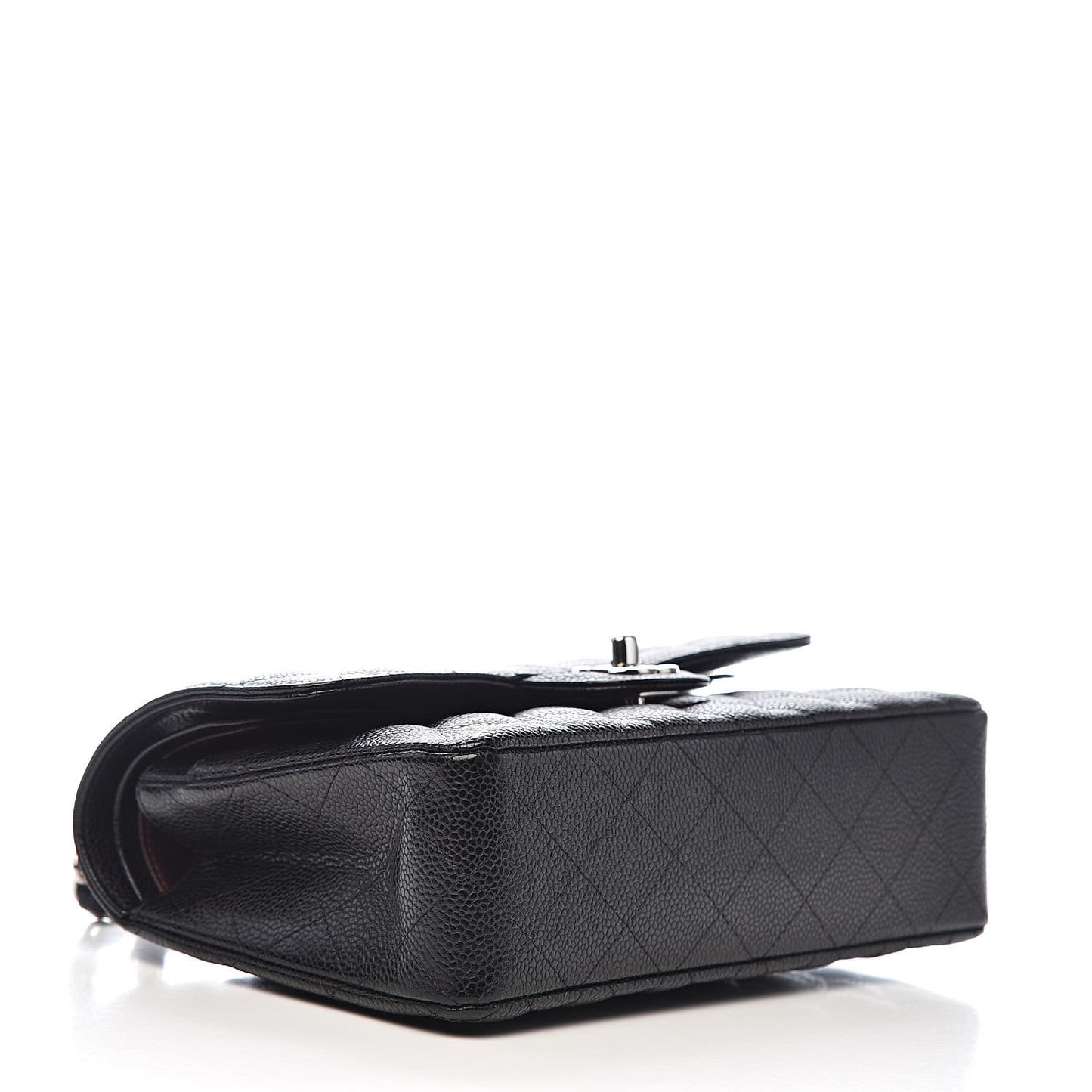 Caviar Quilted Small Double Flap Black