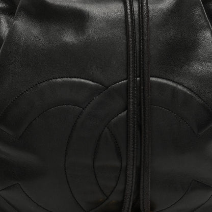 Chanel Lambskin CC Drawstring Backpack Black 8 of 10