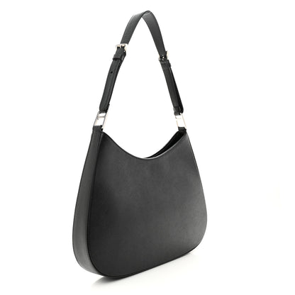 Prada Saffiano Cleo Adjustable Strap Shoulder Bag Black 3 of 9