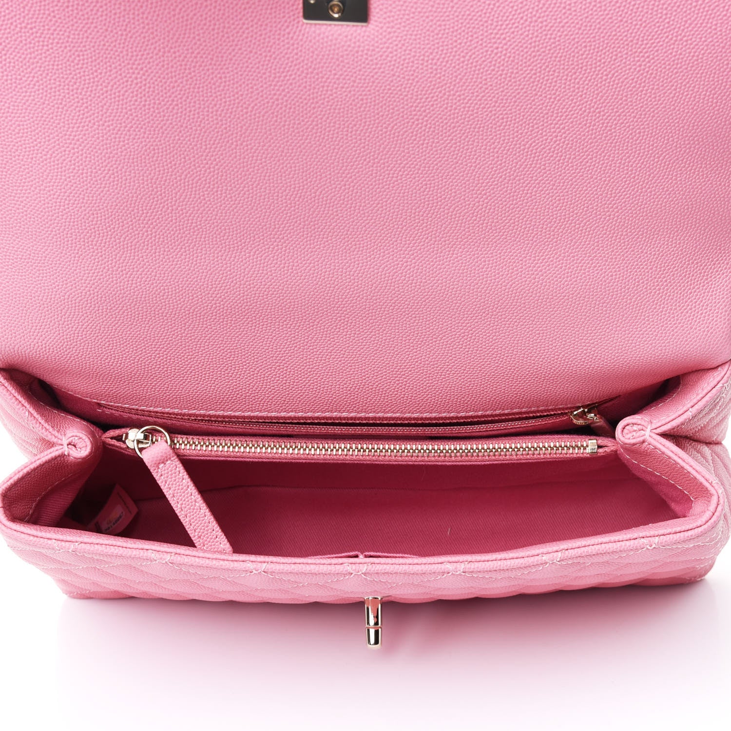 Chanel Caviar Quilted Small Coco Handle Flap Pink 5 of 5