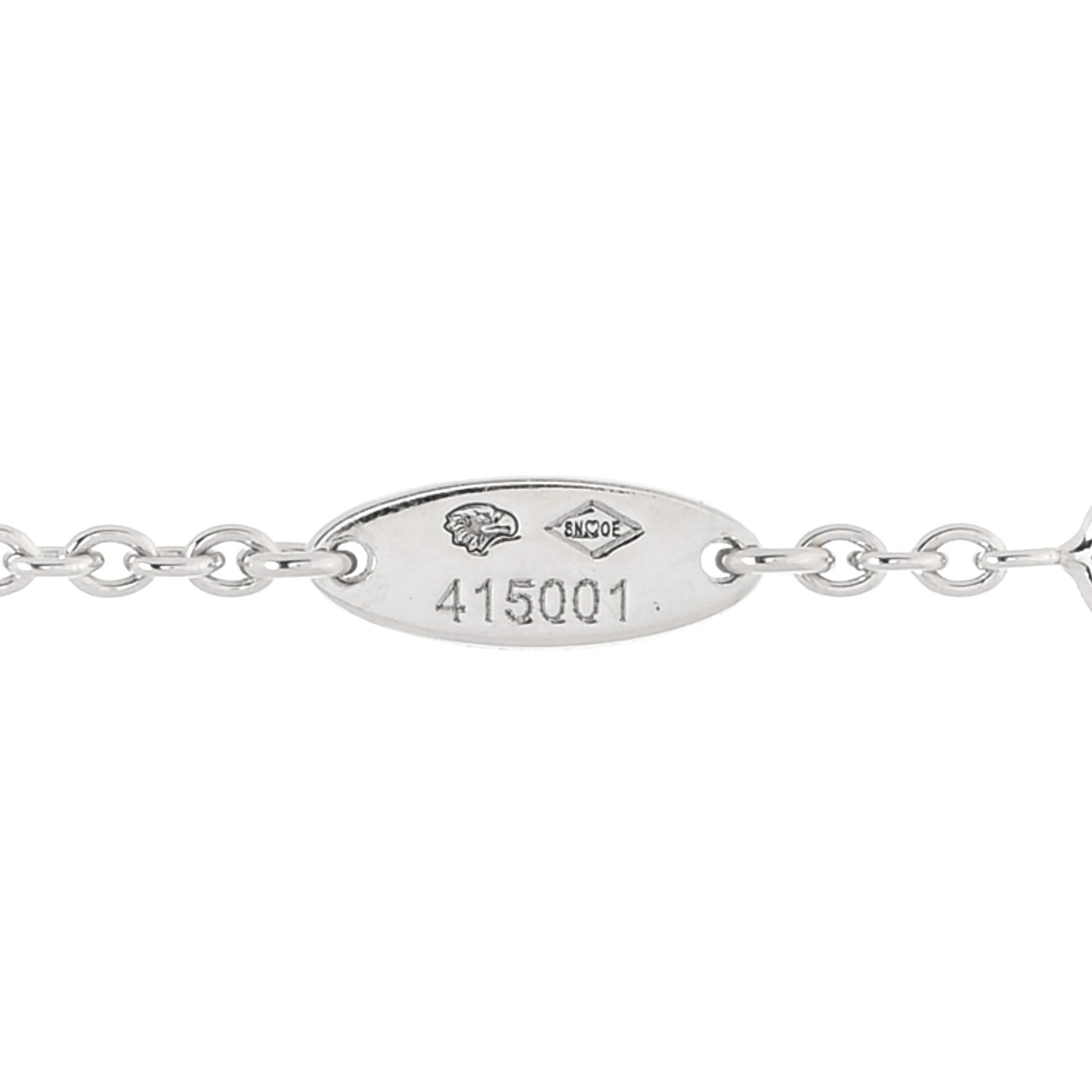 18K White Gold Diamond Mother of Pearl Rose Des Vents Bracelet