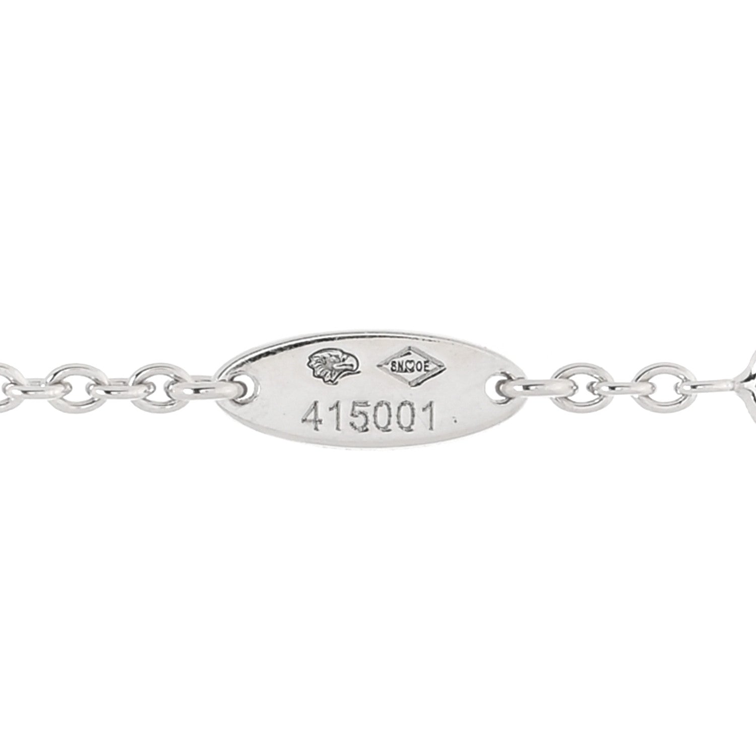 Christian Dior 18K White Gold Diamond Mother of Pearl Rose Des Vents Bracelet 5 of 6