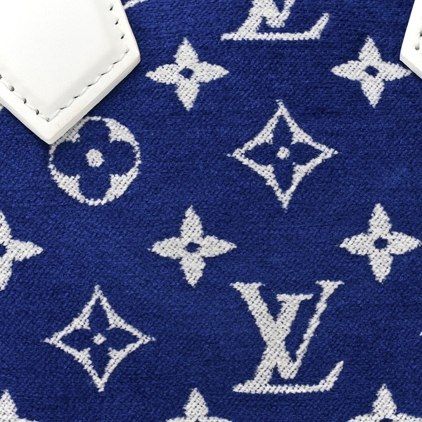 Jacquard Velvet Monogram LV Match Speedy Bandouliere 20 Blue