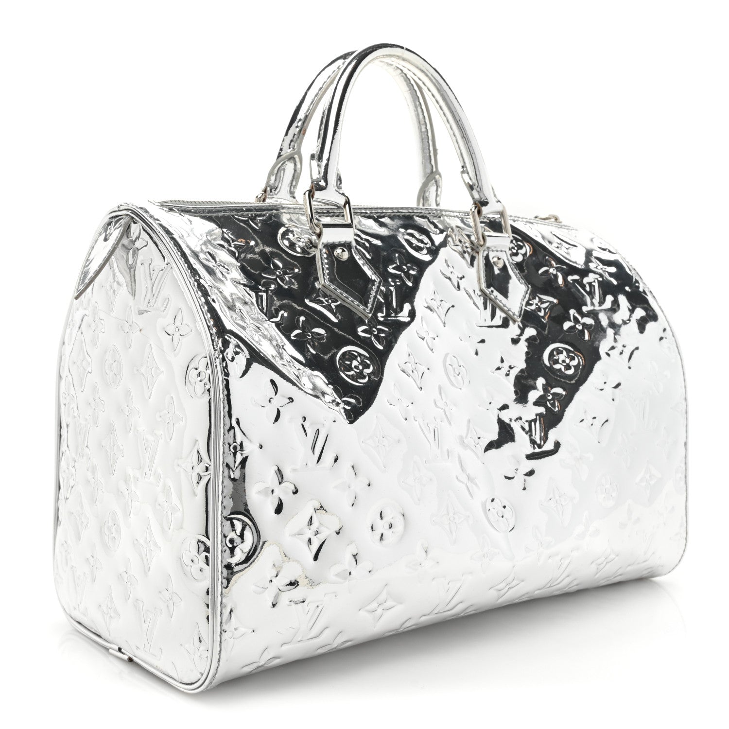 Louis Vuitton Monogram Miroir Speedy 30 Silver 2 of 8