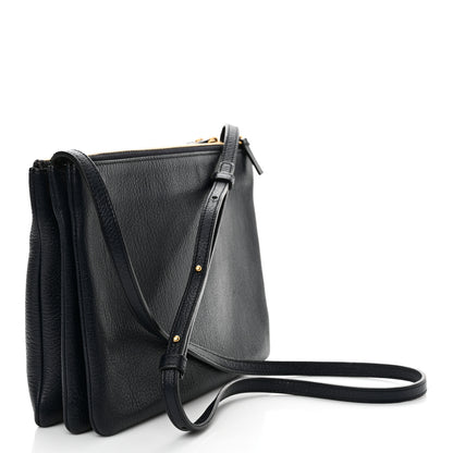 Celine Lambskin Large Trio Crossbody Bag Navy Blue 3 of 15