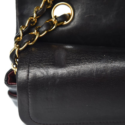 Chanel Lambskin Quilted Medium Double Flap Black 9 of 14