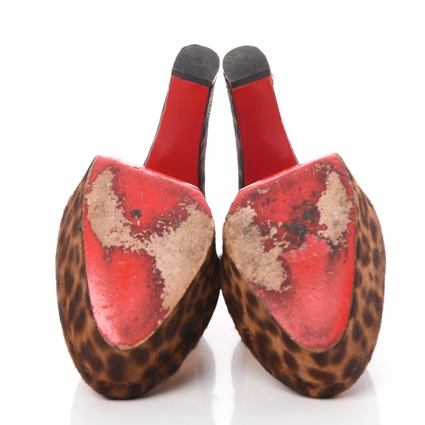 Calf Hair Leopard Print Mini Chad Bibi 140 Pumps 35.5