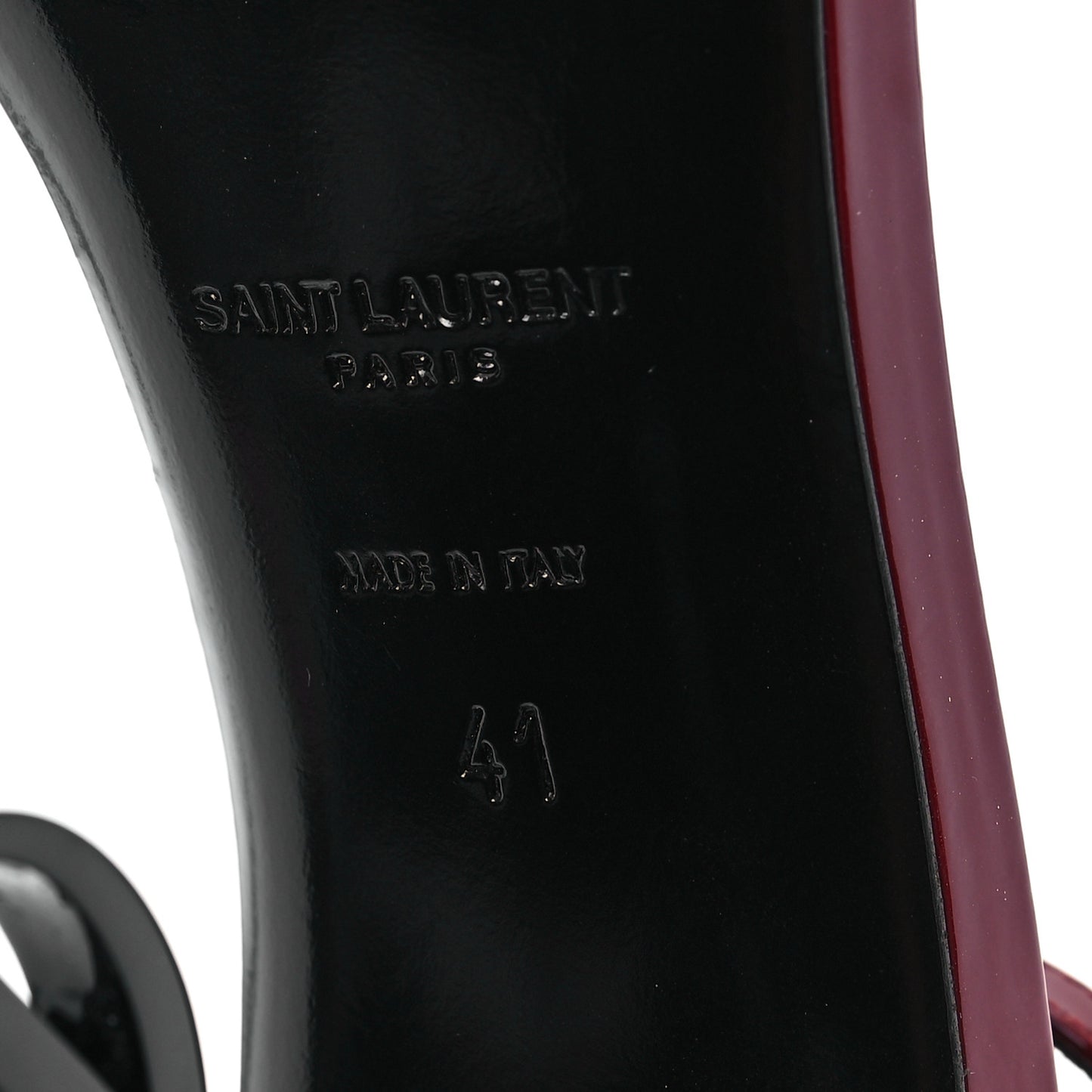 Patent Calfskin Opyum 110 Sandals 41 Red