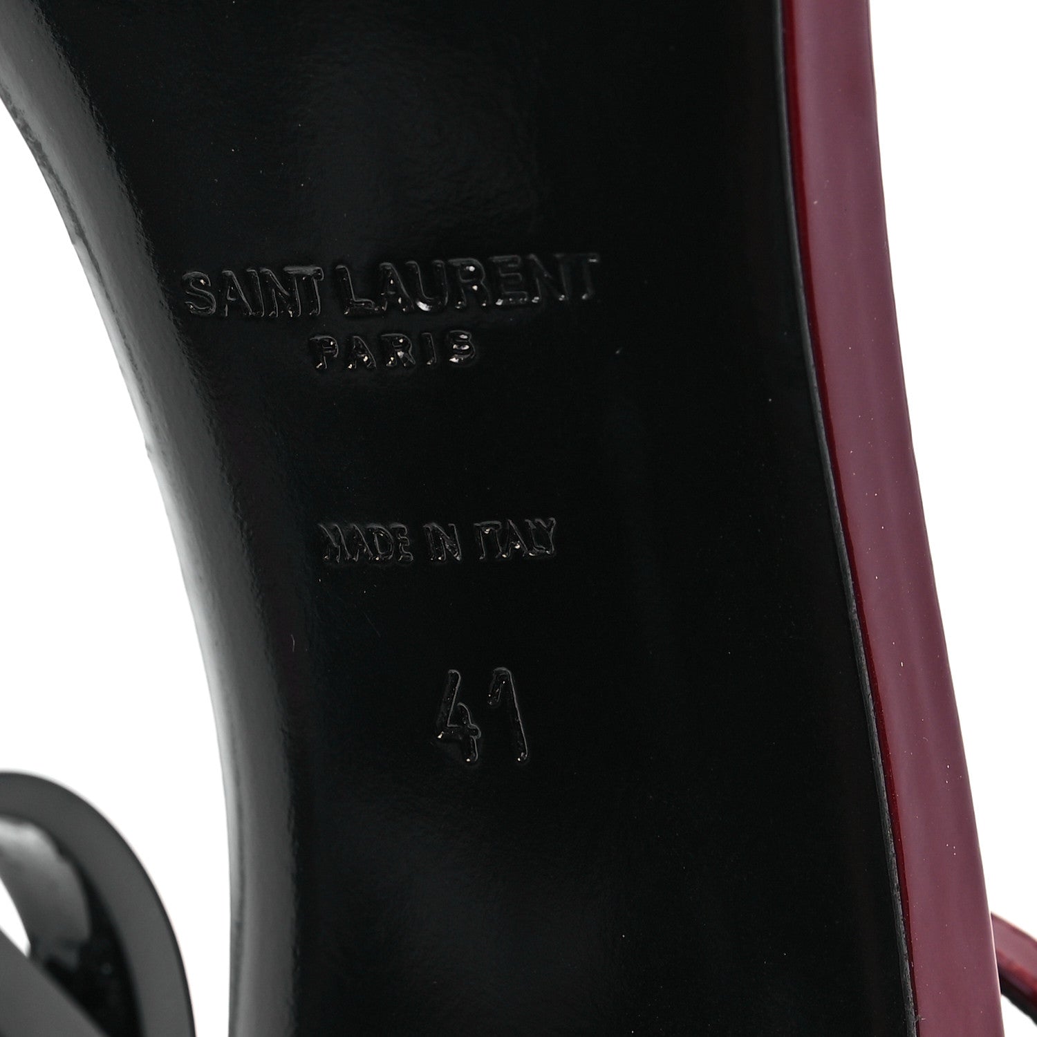Saint Laurent Patent Calfskin Opyum 110 Sandals 41 Red 7 of 10
