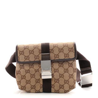 Gucci Monogram Waist Pouch Bag Dark Brown 1 of 10