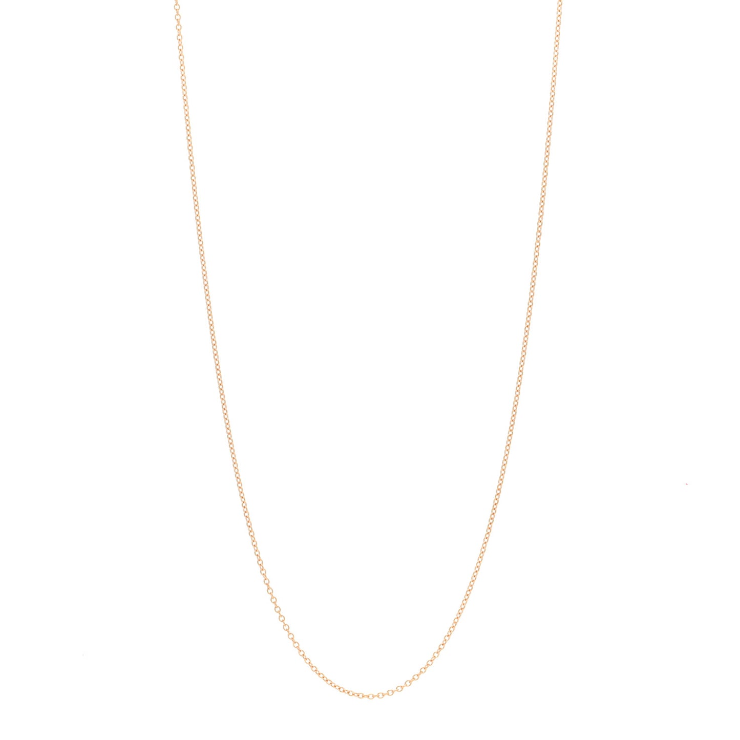 18K Rose Gold Chain Necklace 24"