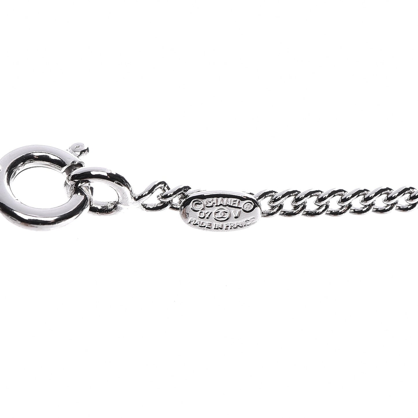 Crystal Timeless CC Necklace Silver