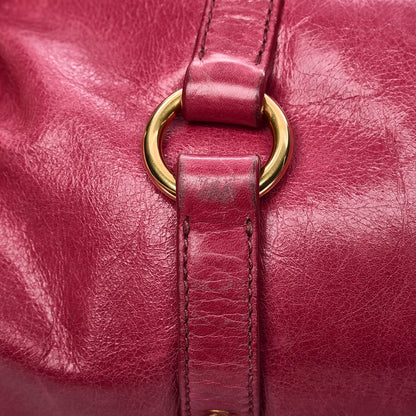 Miu Miu Vitello Lux Medium Bow Bag Fuchsia 17 of 18