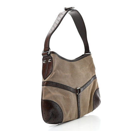 Gucci Canvas Web GG Reins Shoulder Bag Brown 2 of 4