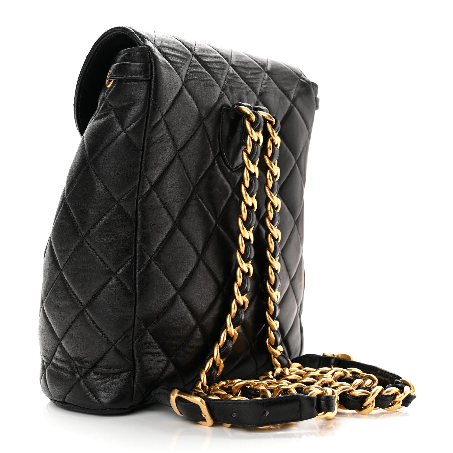 Chanel Lambskin Quilted Backpack Black 2 of 10