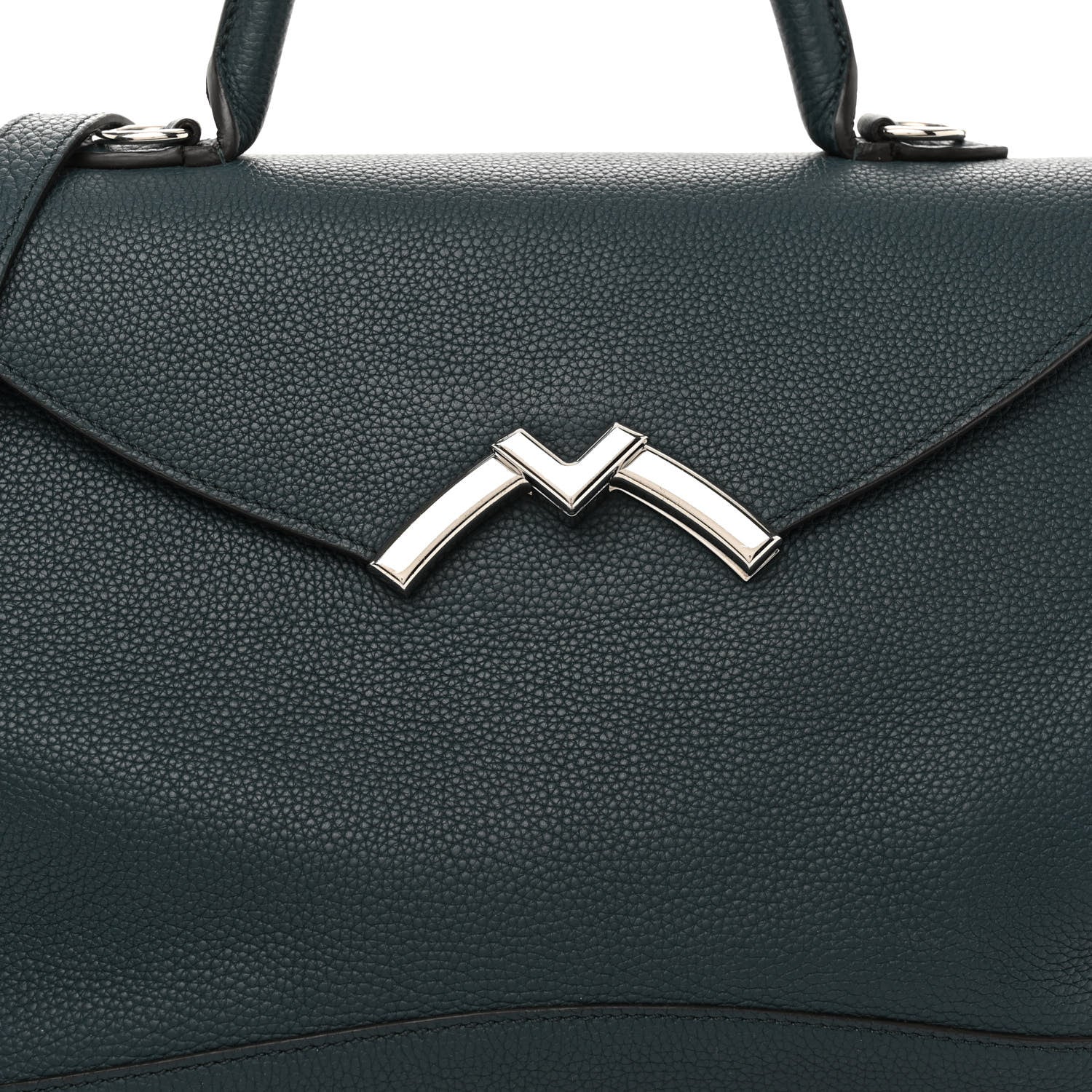 Moynat Taurillon Blush Calfskin Gabby MM Peacock 7 of 11