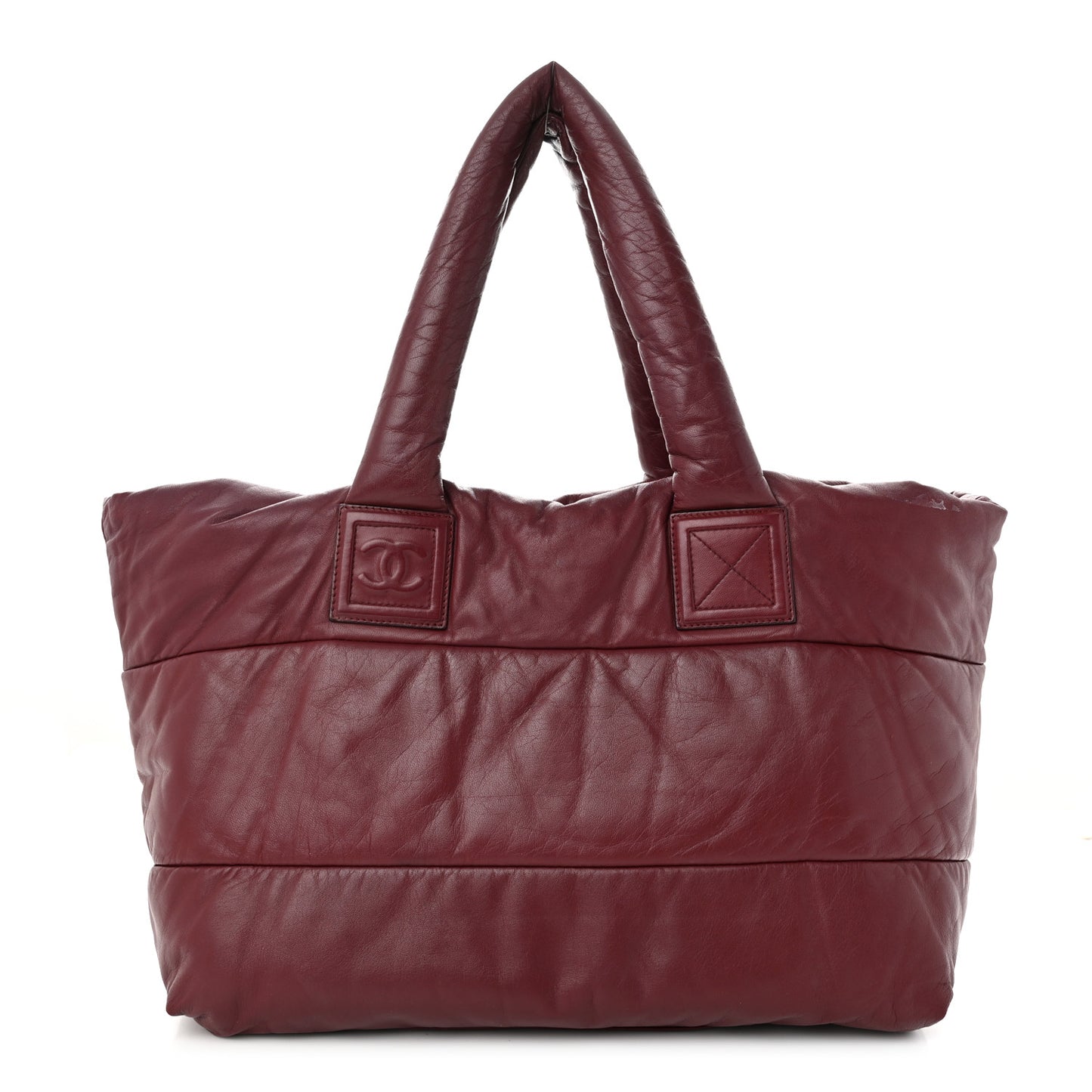 Lambskin Quilted Medium Coco Cocoon Reversible Tote Black