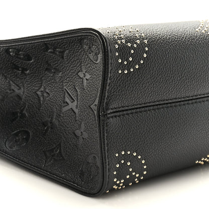 Louis Vuitton Grained Calfskin Studded Monogram Giant Onthego PM Black 7 of 9