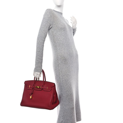 Hermes Togo Birkin 35 Rouge Grenat 2 of 14