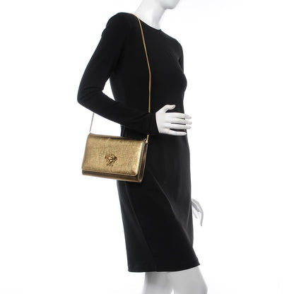 Versace Metallic Calfskin Palazzo Chain Evening Bag Gold 2 of 11