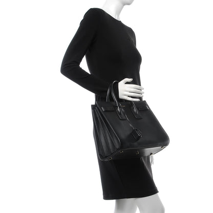 Saint Laurent Calfskin Small Sac De Jour Black 3 of 9