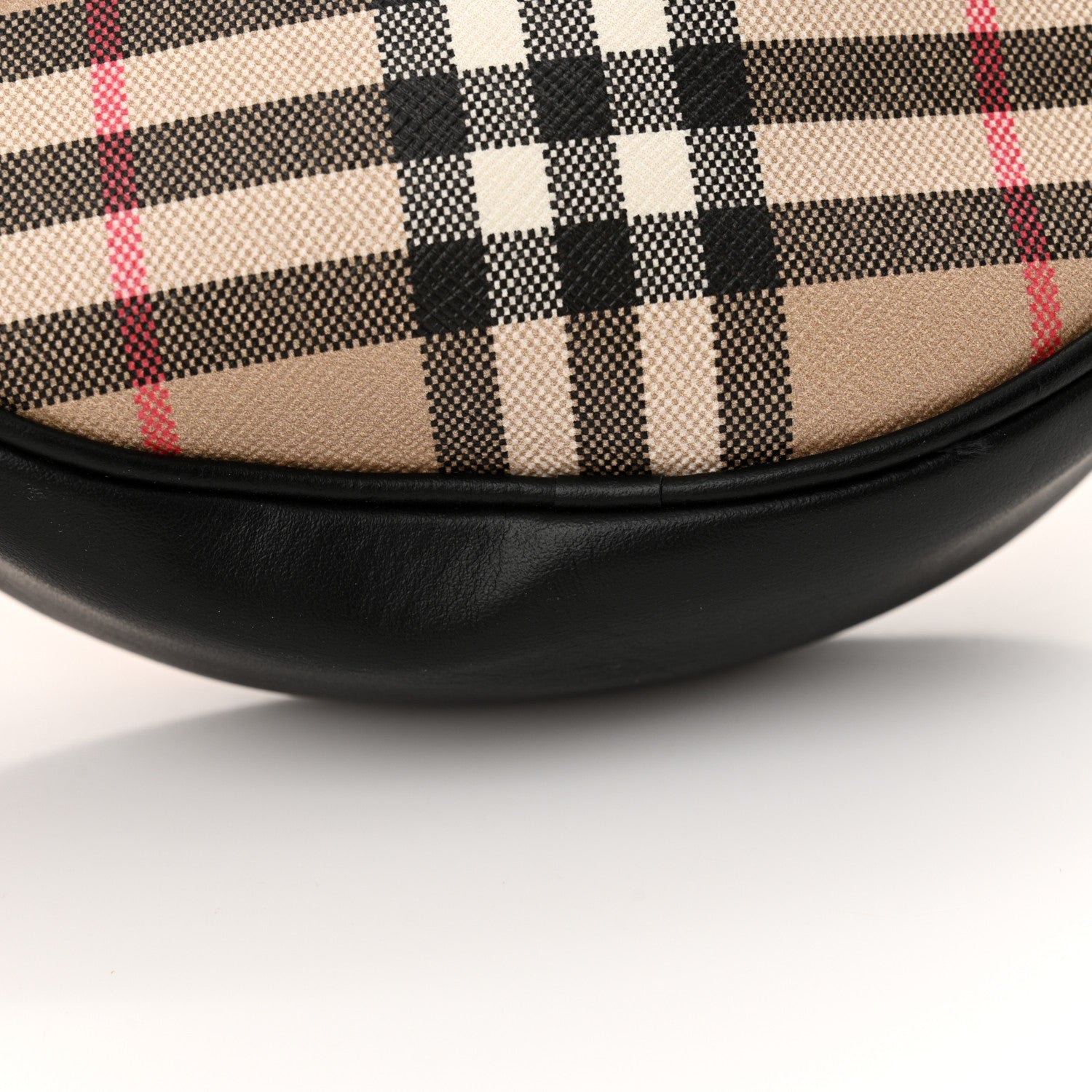 Burberry Vintage Check Canvas Calfskin Louise Bag Archive Beige Black 14 of 14