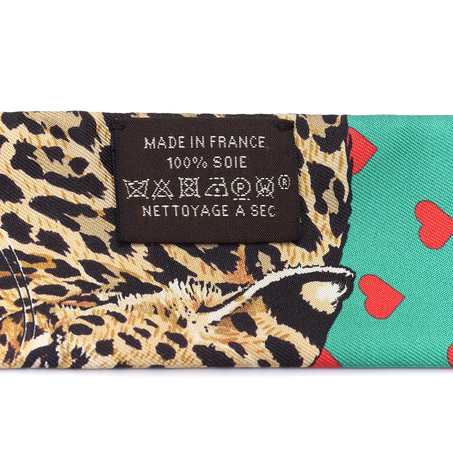 Hermes Silk Jungle Love Love Twilly Emeraude Rose Brun 3 of 4