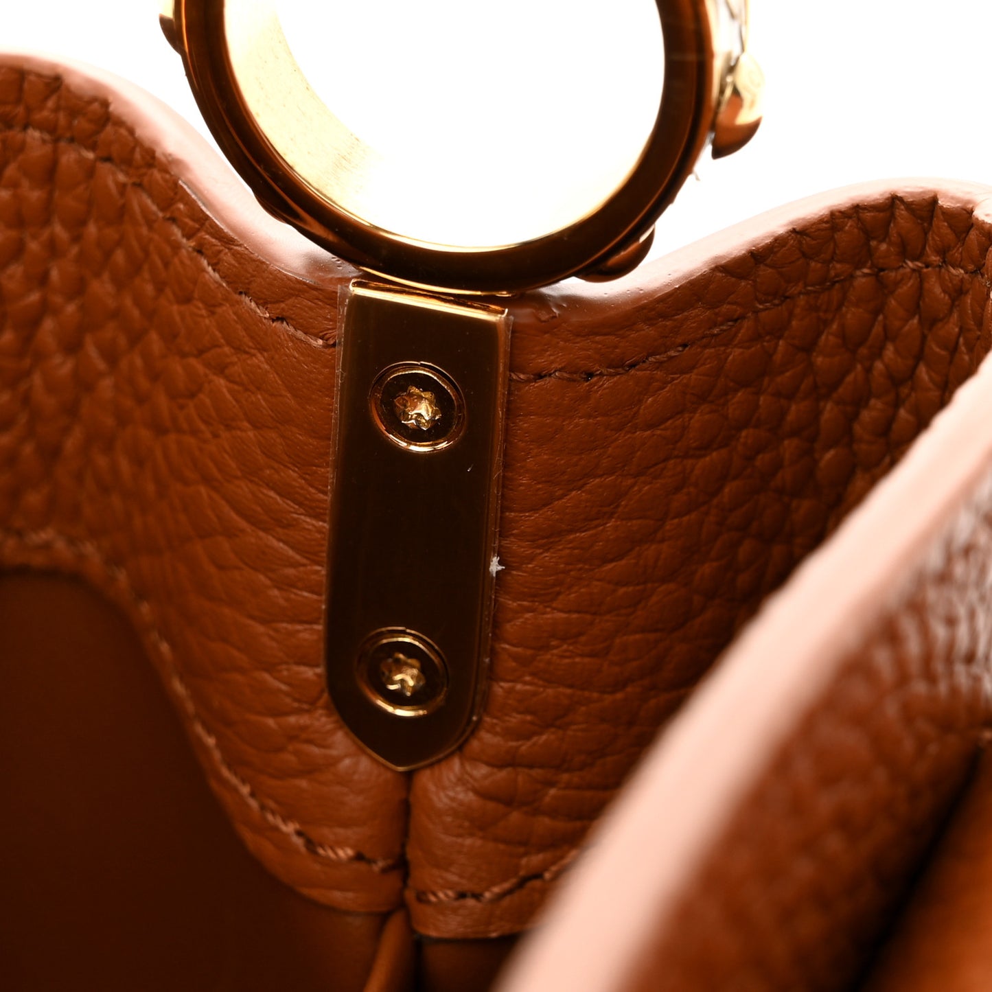 Taurillon Snakeskin Mini Capucines Caramel