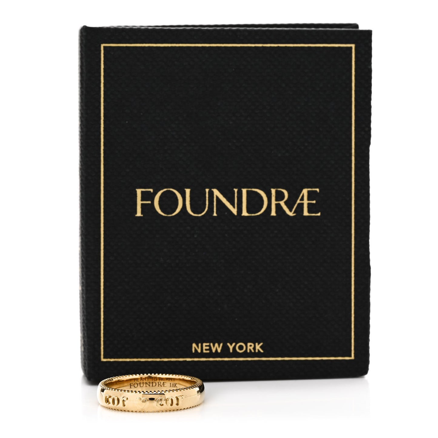 18K Yellow Gold Cor Ad Cor Edge Ring 53 6.5