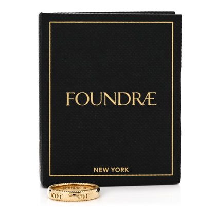 Foundrae 18K Yellow Gold Cor Ad Cor Edge Ring 53 6.5 7 of 7
