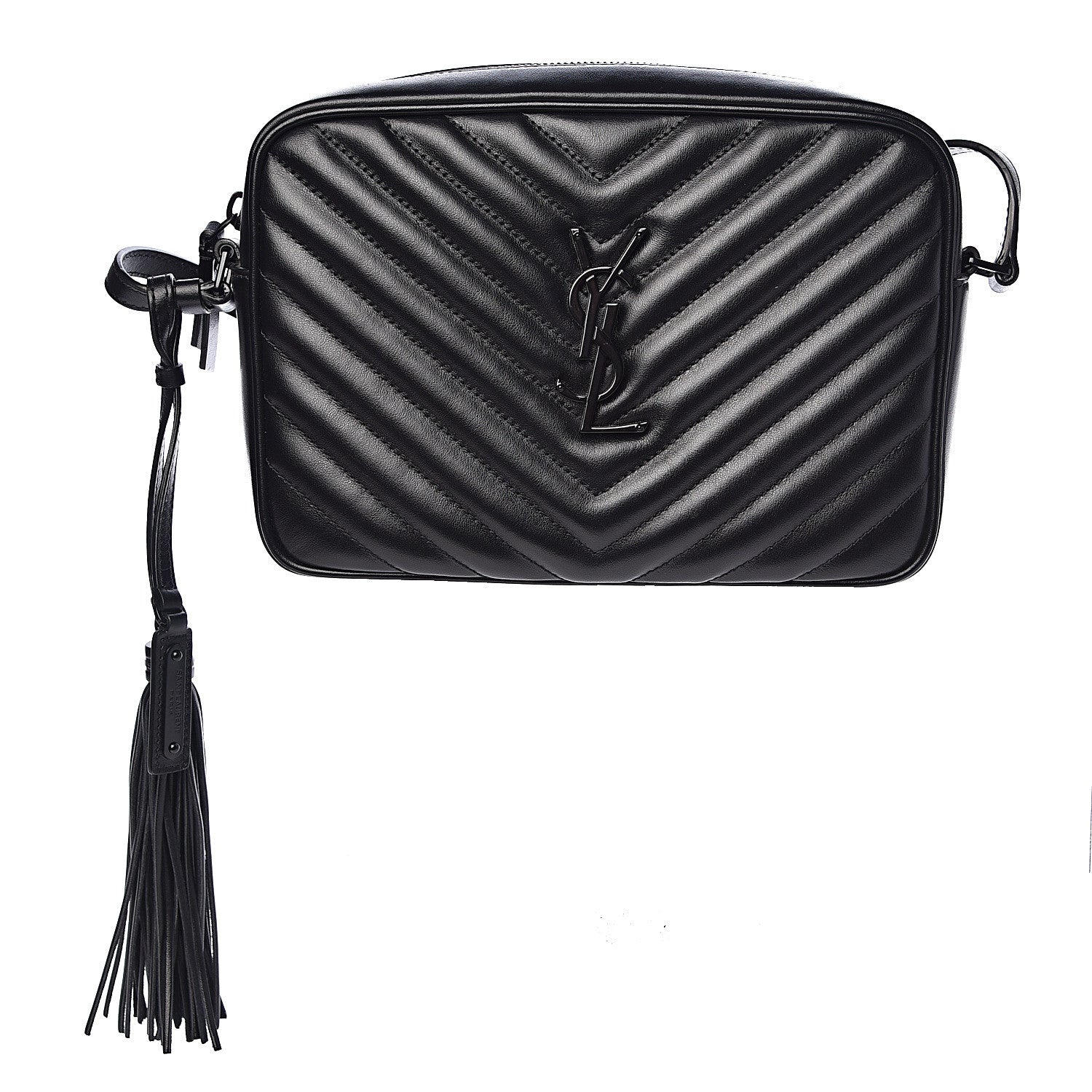 Saint Laurent Calfskin Matelasse Monogram Lou Camera Bag Black 1 of 10